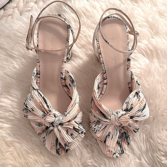 LOEFFLER RANDALL Camellia Nova Floral Bow Heels. Like New. Size 10. - Picture 4 of 9